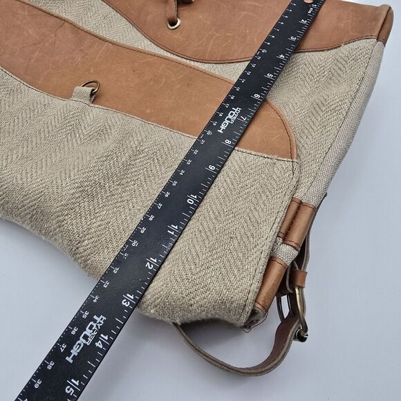 Messenger Bag Brown Linen Leather Legal Breifcase Toggle Shoulder Kender Gear - Picture 13 of 16